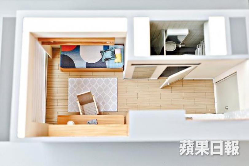 宿舍單人房面積15平方米;圖為單位模型。 宿舍單人房面積15平方米;圖為單位模型。