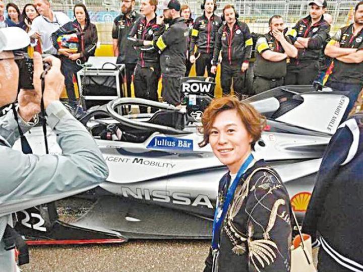趙式芝日前現身中環海濱活動，心情似乎未受離婚消息曝光影響。互聯網圖片