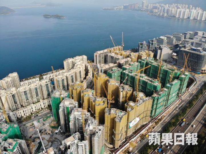 大埔白石角新盤成鬥去貨戰場。資料圖片 大埔白石角新盤成鬥去貨戰場。資料圖片
