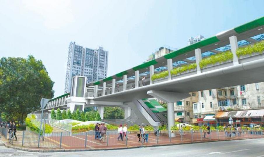元朗行人天橋模擬圖 元朗行人天橋模擬圖