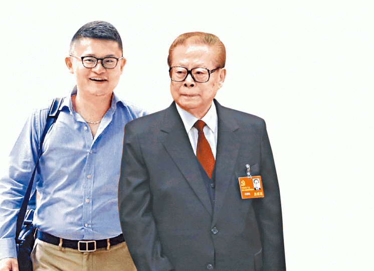 前中共總書記江澤民(右)孫子江志成(左)旗下博裕資本基地設於本港,其本人亦留港多年。 前中共總書記江澤民(右)孫子江志成(左)旗下博裕資本基地設於本港,其本人亦留港多年。