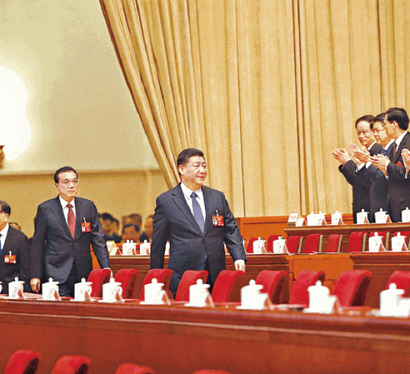 習近平昨出席人大閉幕會議。
