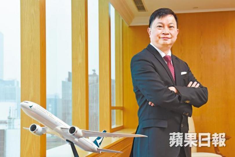 國泰顧客及商務總裁盧家培稱fanfares會繼續是公司主打。何耀勤攝 國泰顧客及商務總裁盧家培稱fanfares會繼續是公司主打。何耀勤攝