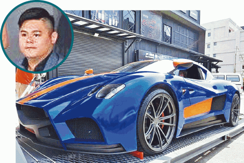 陳風廷(小圖)擁有價值約2,500萬港元的Mazzanti Evantra。台灣《蘋果日報》 陳風廷(小圖)擁有價值約2,500萬港元的Mazzanti Evantra。台灣《蘋果日報》