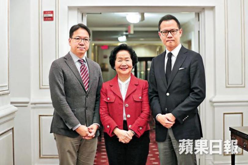 左起:莫乃光、陳方安生及郭榮鏗應邀赴美出席國家安全委員會會議。 左起:莫乃光、陳方安生及郭榮鏗應邀赴美出席國家安全委員會會議。