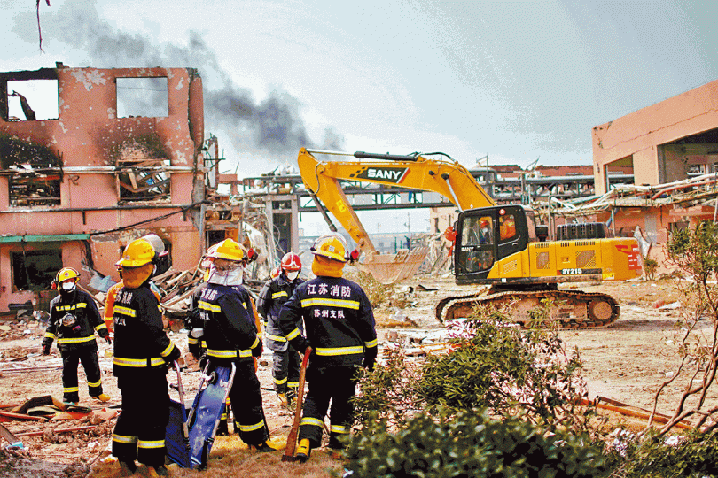 江蘇爆炸增加至64人死。 路透社 江蘇爆炸增加至64人死。 路透社