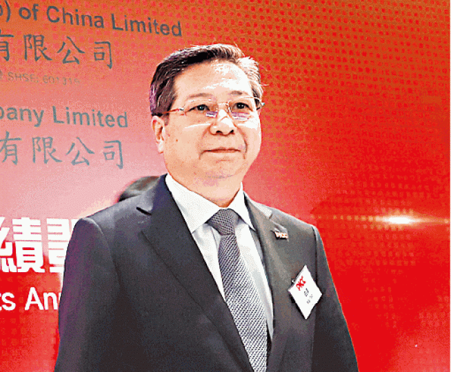 人保副董事長白濤昨日出席業績會。譚德潤攝 人保副董事長白濤昨日出席業績會。譚德潤攝