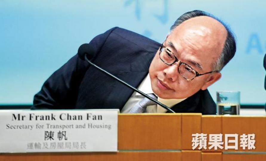運房局局長陳帆對沙中綫報告不願多談。易仰民攝 運房局局長陳帆對沙中綫報告不願多談。易仰民攝