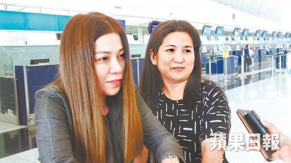菲國旅客Ferro姊妹昨日飛返馬尼拉,她們均表示不擔心疫情。 菲國旅客Ferro姊妹昨日飛返馬尼拉,她們均表示不擔心疫情。