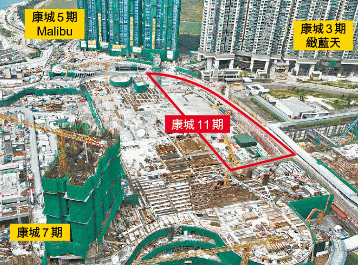 將軍澳日出康城11期昨日起招標。 將軍澳日出康城11期昨日起招標。
