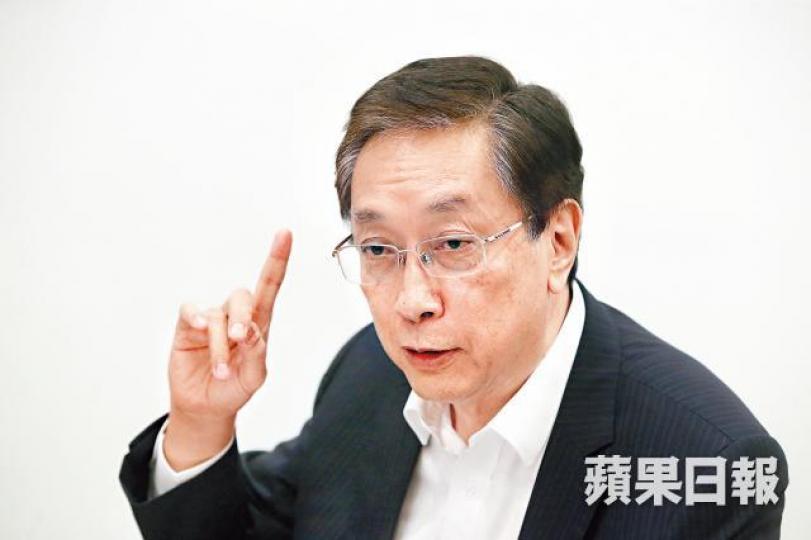 傑志主席伍健承認教師在校內企圖自殺是真有其事。王子俊攝 傑志主席伍健承認教師在校內企圖自殺是真有其事。王子俊攝