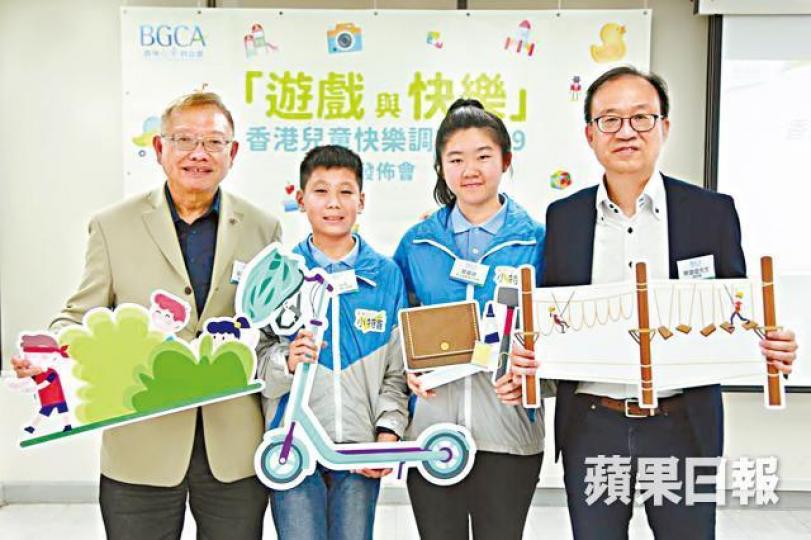 小童群益會調查發現不少兒童遊戲時間低於聯合國建議。