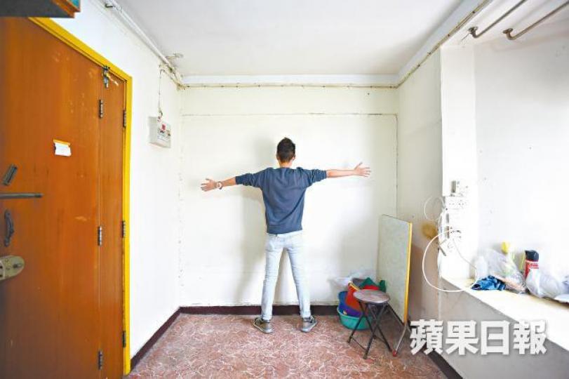 青衣長安邨現只有一個鎖匙盤,面積僅150方呎,屬開放式間隔。何耀勤攝 青衣長安邨現只有一個鎖匙盤,面積僅150方呎,屬開放式間隔。何耀勤攝