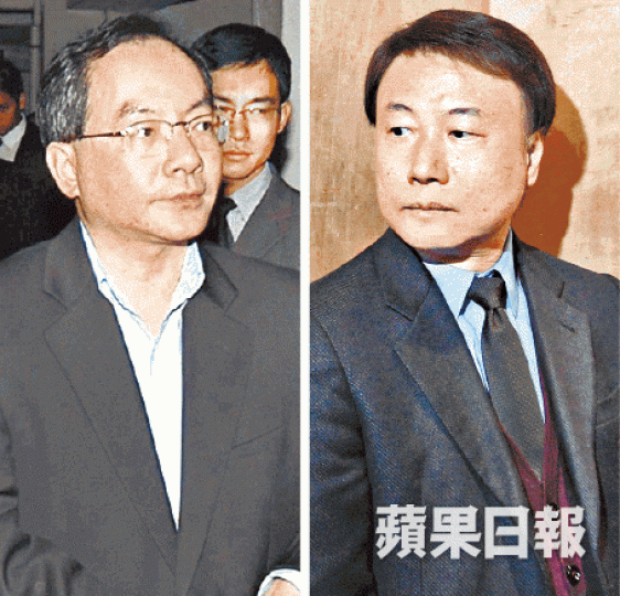 歐文龍(左圖)2005年收取「大劉」劉鑾雄及商人羅傑承(右圖)2,000萬元賄款。 歐文龍(左圖)2005年收取「大劉」劉鑾雄及商人羅傑承(右圖)2,000萬元賄款。