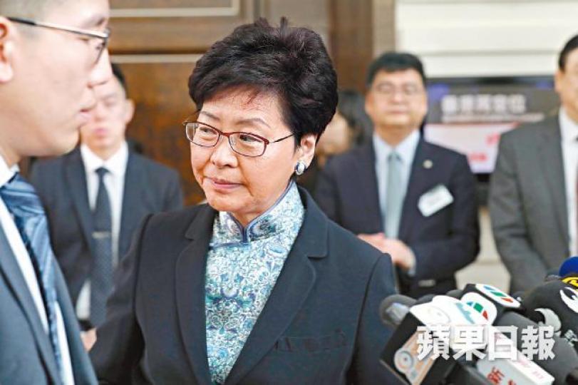林鄭月娥拒撤回《逃犯條例》修訂,完全漠視民意。謝榮耀攝 林鄭月娥拒撤回《逃犯條例》修訂,完全漠視民意。謝榮耀攝