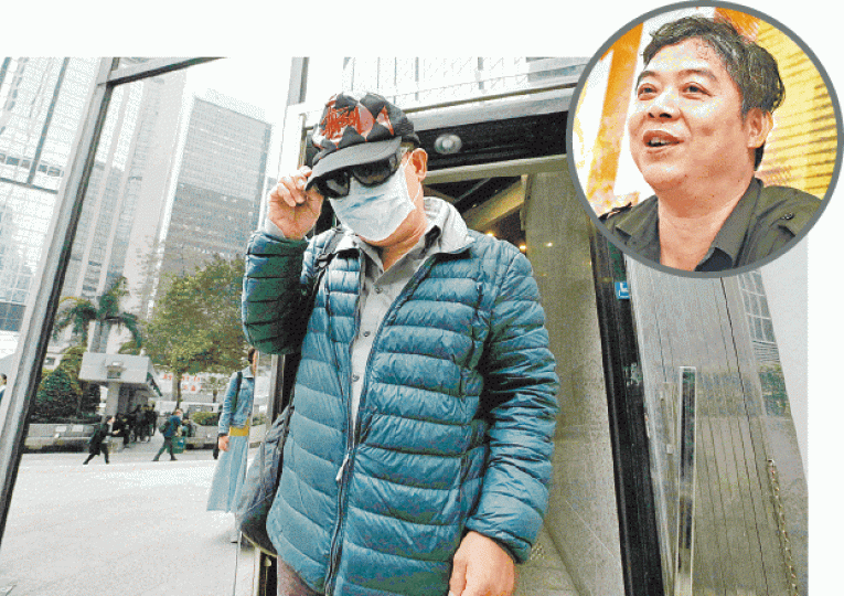 被告張健華(圓圖)昨戴上口罩到庭。 被告張健華(圓圖)昨戴上口罩到庭。