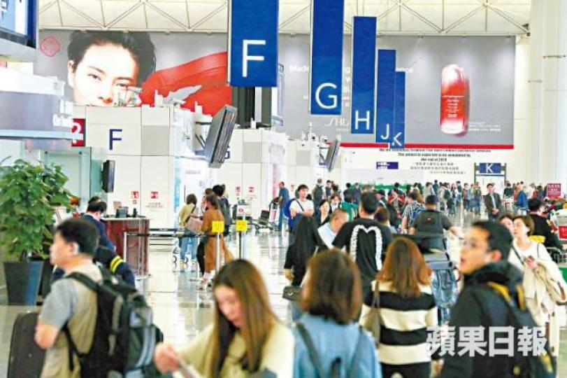機場一號客運大樓爆發麻疹疫潮。 資料圖片 機場一號客運大樓爆發麻疹疫潮。 資料圖片