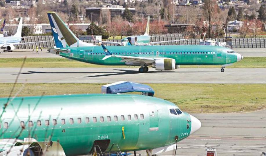波音宣佈減產737 Max系列客機。美聯社 波音宣佈減產737 Max系列客機。美聯社