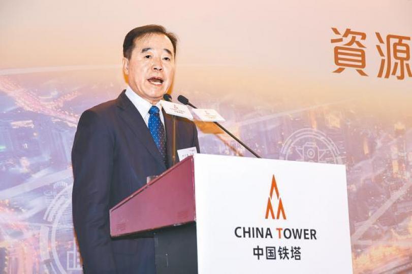 中國鐵塔首季盈利為12.84億人民幣;圖為集團董事長佟吉祿。資料圖片 中國鐵塔首季盈利為12.84億人民幣;圖為集團董事長佟吉祿。資料圖片