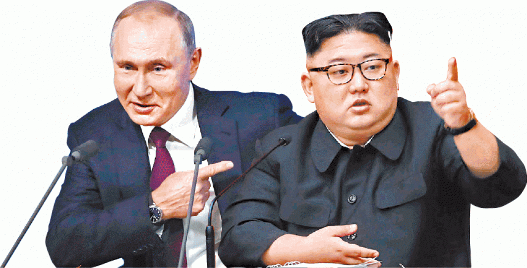 普京與金正恩將首次會面。資料圖片 普京與金正恩將首次會面。資料圖片