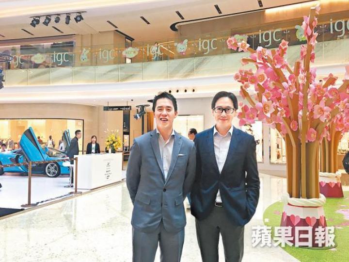 新地執行董事郭基煇(左)及新地(中國)南中國區總經理黎祥掀。 新地執行董事郭基煇(左)及新地(中國)南中國區總經理黎祥掀。