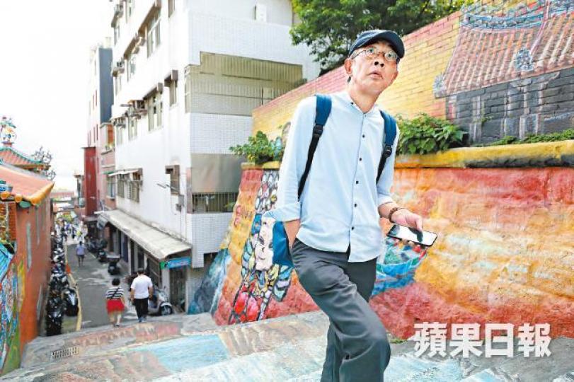 流亡台灣的林榮基昨看到香港遊行片段,直言感到放心及震撼。朱永倫攝 流亡台灣的林榮基昨看到香港遊行片段,直言感到放心及震撼。朱永倫攝