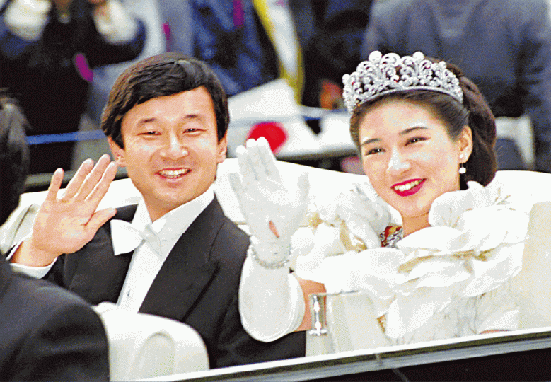 1993年6月9日,德仁與雅子結婚。美聯社 1993年6月9日,德仁與雅子結婚。美聯社