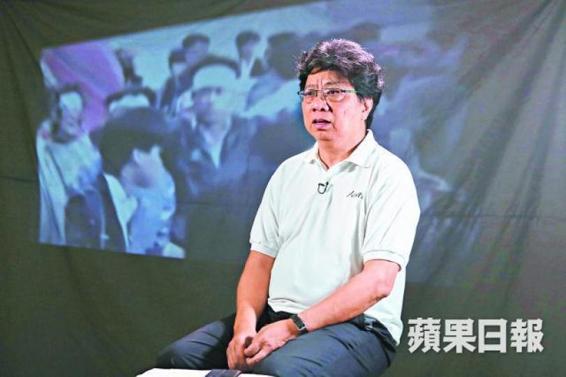 楊健興與一眾資深傳媒人現身說法,拍片講述當年採訪六四往事。一班新聞界「老鬼」推出《我是記者-我的六四故事》項目。左起:梁慧珉、曾顯華、程翔及勞家輝等於短片中談感受。影片截圖 楊健興與一眾資深傳媒人現身說法,拍片講述當年採訪六四往事。一班新聞界「老鬼」推出《我是記者-我的六四故事》項目。左起:梁慧珉、曾顯華、程翔及勞家輝等於短片中談感受。影片截圖