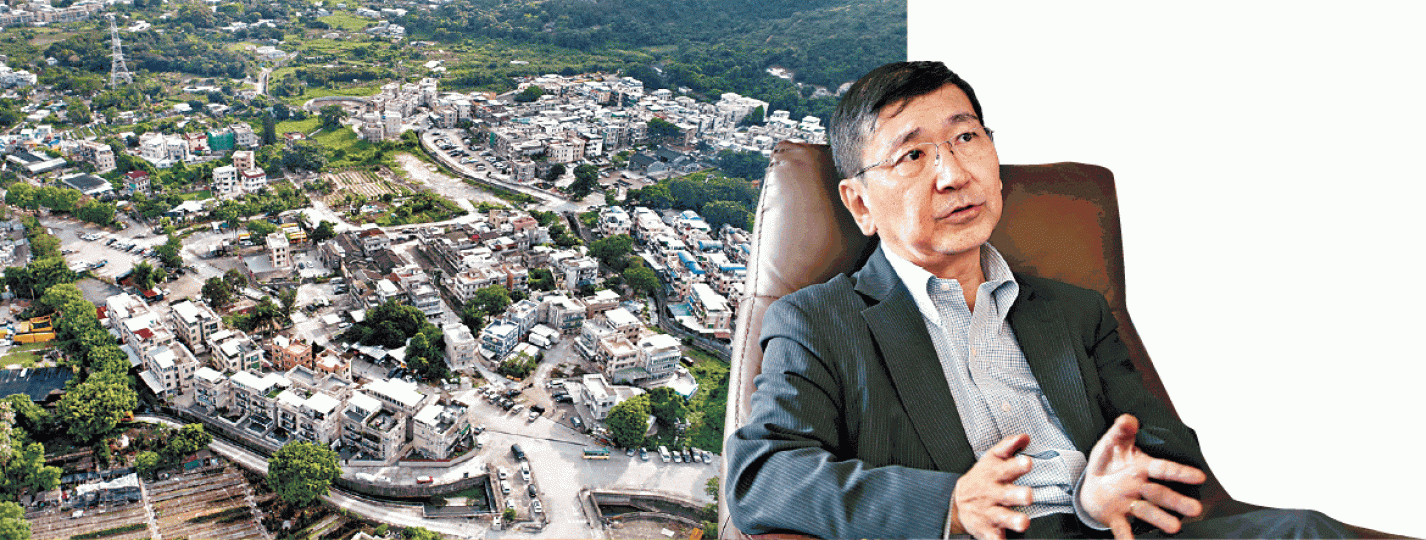陳文敏(右圖)指政府長期預留大量土地建丁屋,是香港土地短缺原因。資料圖片 陳文敏(右圖)指政府長期預留大量土地建丁屋,是香港土地短缺原因。資料圖片