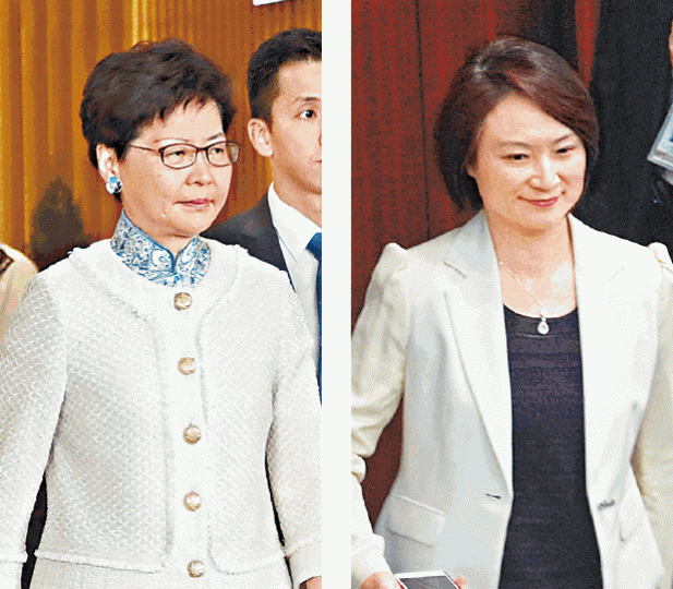 林鄭月娥(左圖)及李慧琼(右圖)分別被民主派議員提不信任動議。資料圖片 林鄭月娥(左圖)及李慧琼(右圖)分別被民主派議員提不信任動議。資料圖片