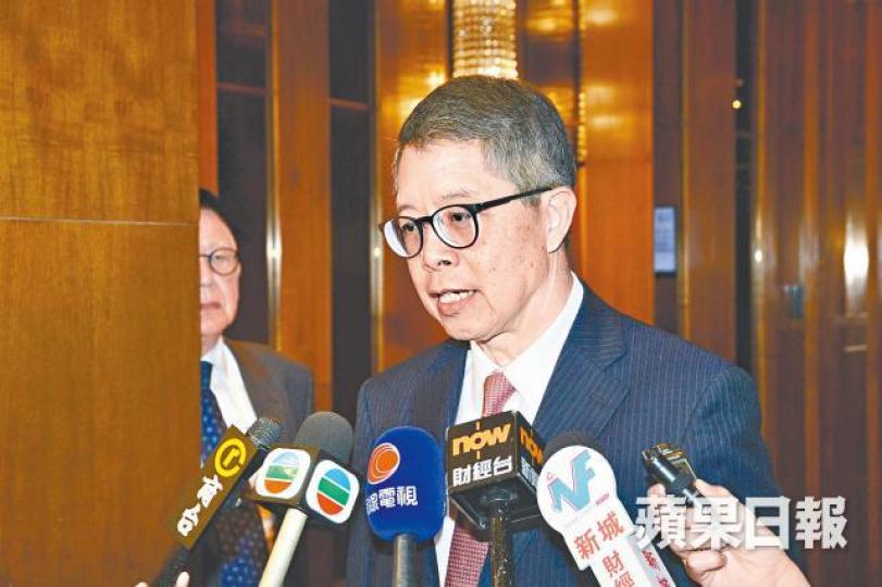 九倉主席吳天海認為全球貿易非常不明朗,現時只是「見步行步」。何耀勤攝 九倉主席吳天海認為全球貿易非常不明朗,現時只是「見步行步」。何耀勤攝