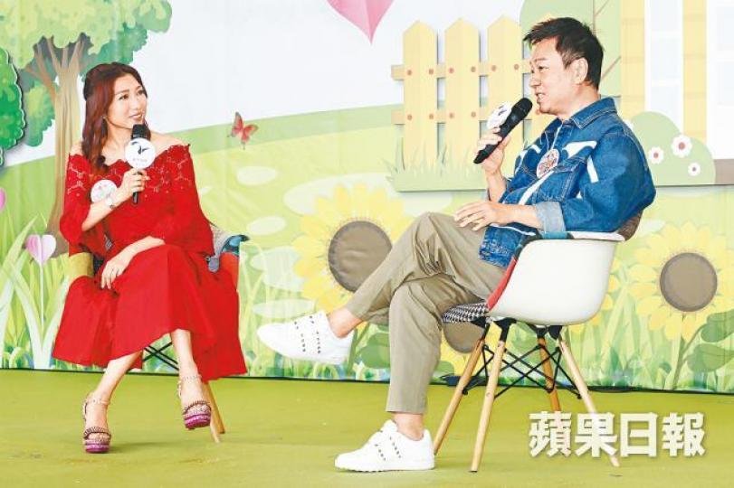黎耀祥表示現時租屋住，沒物業揸手。吳若希謂母親節收到女兒香吻已心甜。
