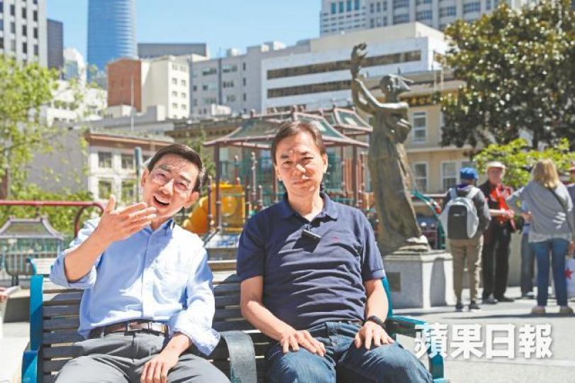 Ken(左)與Stanley均認為八九民運與傘運在抗爭的路上不能分開。
Ken(左)與Stanley均認為八九民運與傘運在抗爭的路上不能分開。