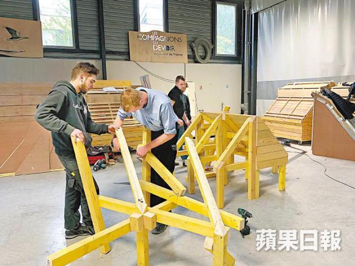 雖然有培訓,但法國仍缺乏建築工匠。張竹林攝 雖然有培訓,但法國仍缺乏建築工匠。張竹林攝