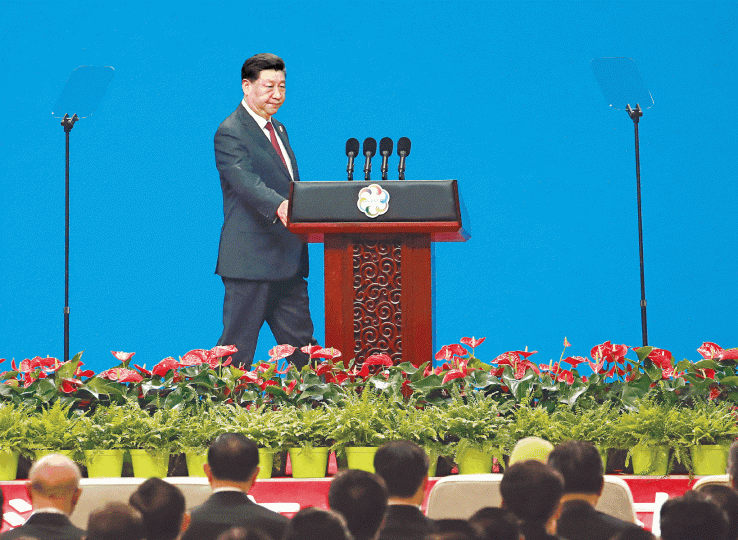 習近平在亞洲文明對話大會開幕式上演講。 習近平在亞洲文明對話大會開幕式上演講。
