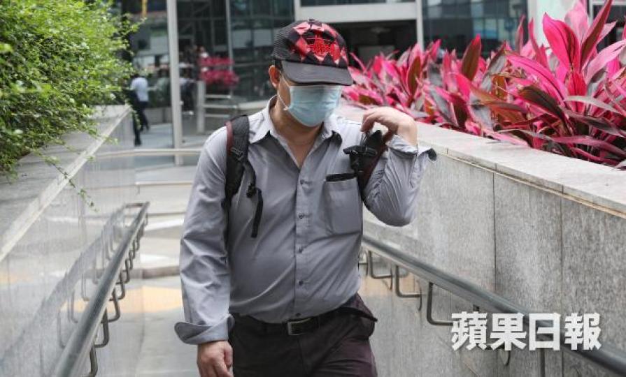 張健華昨到區域法院,聽取其非禮視障女童案裁決。張志華攝 張健華昨到區域法院,聽取其非禮視障女童案裁決。張志華攝
