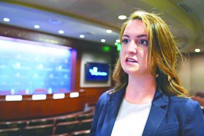 美國傳統基金會研究員Olivia Enos指,國際社會要就港府修例發聲抗議。 美國傳統基金會研究員Olivia Enos指,國際社會要就港府修例發聲抗議。