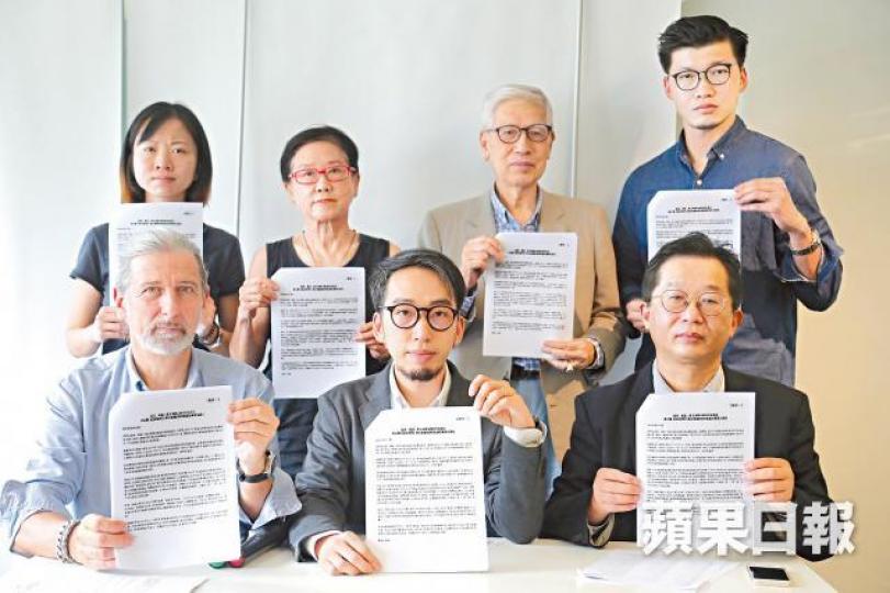 建測界表態反對惡法。何頴賢攝 建測界表態反對惡法。何頴賢攝