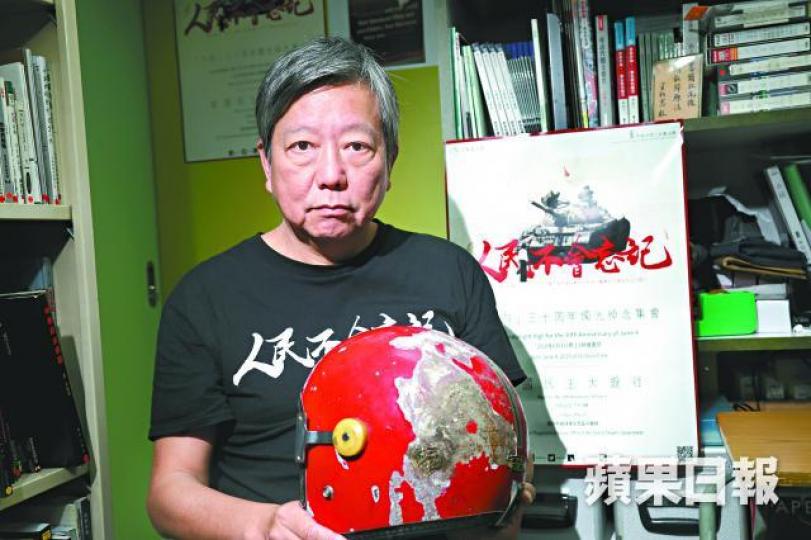 李卓人深信總會見到正義重臨一日。陳善南攝 李卓人深信總會見到正義重臨一日。陳善南攝