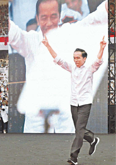 印尼總統維多多成功連任。 印尼總統維多多成功連任。