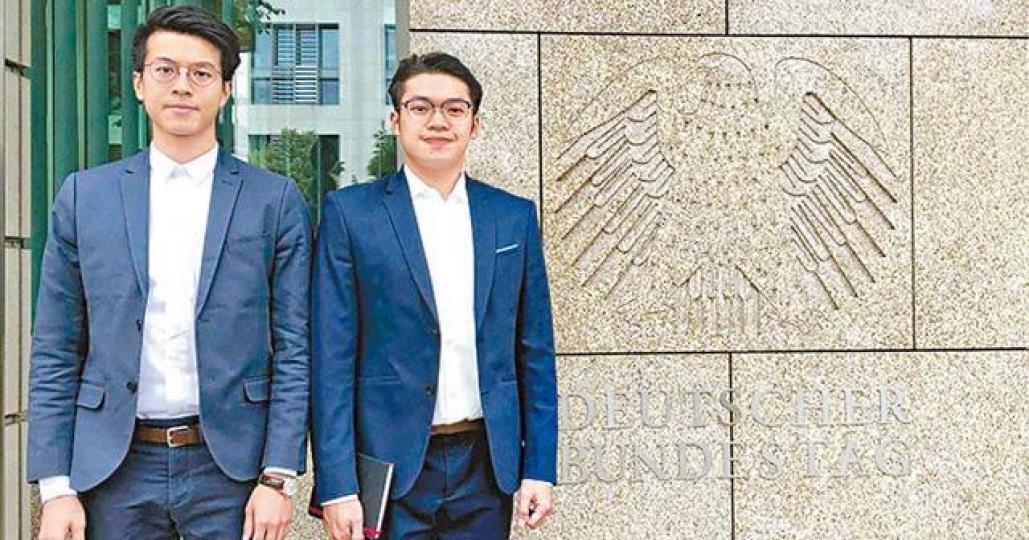 黃台仰及李東昇早前獲德國批出難民庇護。 黃台仰及李東昇早前獲德國批出難民庇護。