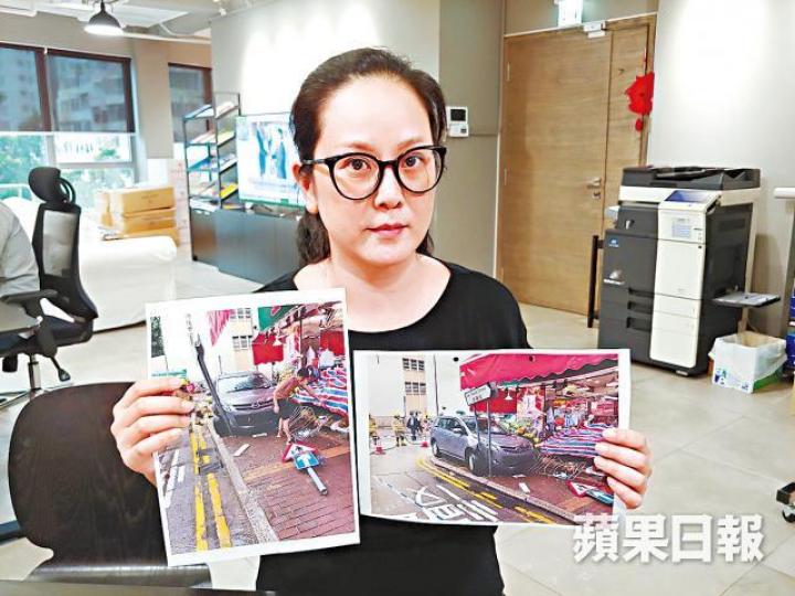 區議員任葆琳指香港仔大道路段曾發生多宗嚴重車禍。 區議員任葆琳指香港仔大道路段曾發生多宗嚴重車禍。