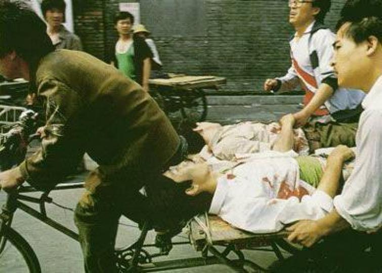 中共血腥鎮壓民運，造成多人傷亡。
