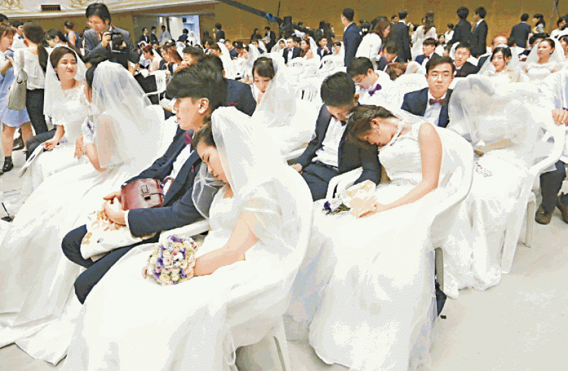 近年願意結婚的南韓男女越來越少。資料圖片 近年願意結婚的南韓男女越來越少。資料圖片