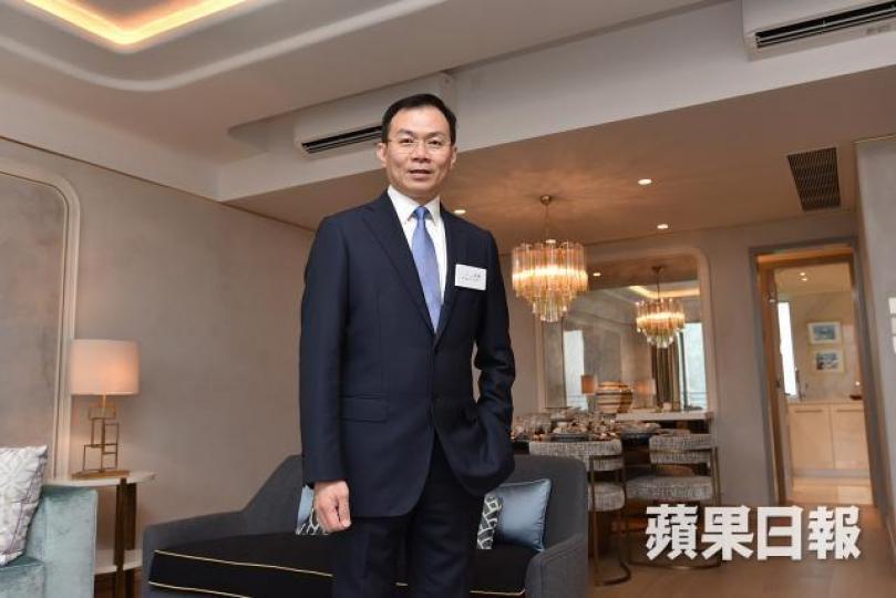 鍾志霖表示,永泰旗下屯門掃管笏路108號項目將於月內開售。資料圖片 鍾志霖表示,永泰旗下屯門掃管笏路108號項目將於月內開售。資料圖片