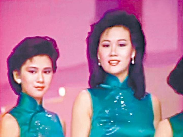 崔嘉寶（左）力撐1986年港姐冠軍李美珊有學識，又夠陽光。電視圖片吳婉芳當年大熱倒灶，只得亞軍。電視圖片