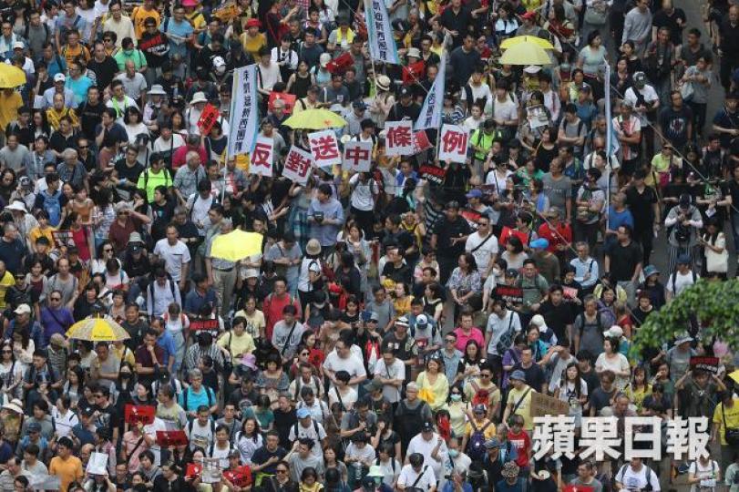 政府強推《逃犯條例》修訂令全城人心惶惶,港人今上街表達清晰民意反對惡法。資料圖片 政府強推《逃犯條例》修訂令全城人心惶惶,港人今上街表達清晰民意反對惡法。資料圖片