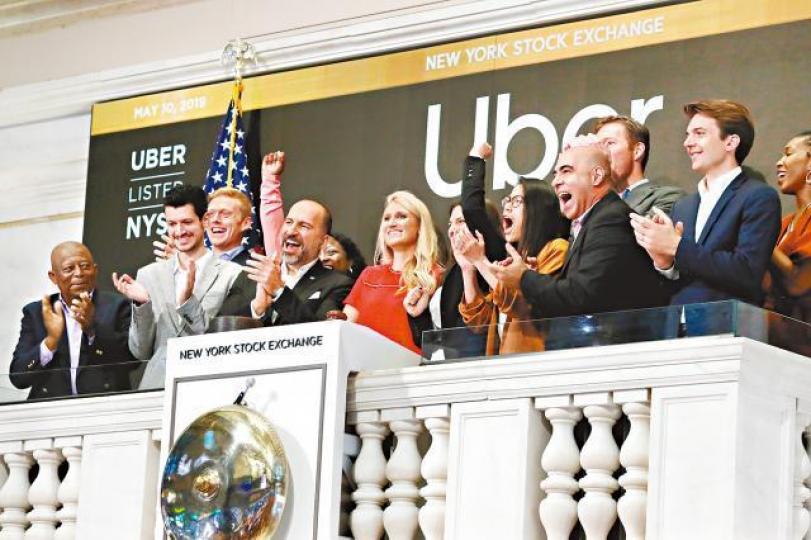 Uber上市不足1個月,股價表現平平。資料圖片 Uber上市不足1個月,股價表現平平。資料圖片