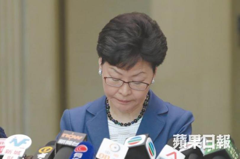 林鄭月娥昨收起傲慢,表現較以往壓抑。
林鄭月娥昨收起傲慢,表現較以往壓抑。