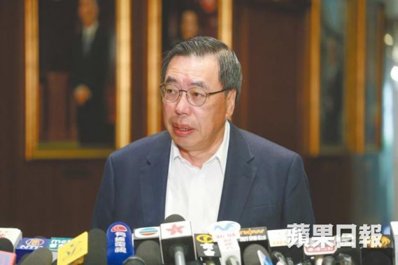 立會主席梁君彥昨譴責立會外留守的示威者。
立會主席梁君彥昨譴責立會外留守的示威者。